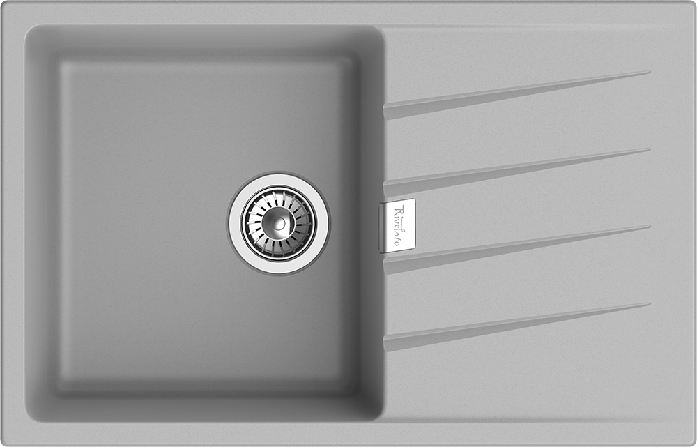 RIVELATO Мойка RAUM 78 1-чаша 780*500мм grigio metallizzato арт., фото 1
